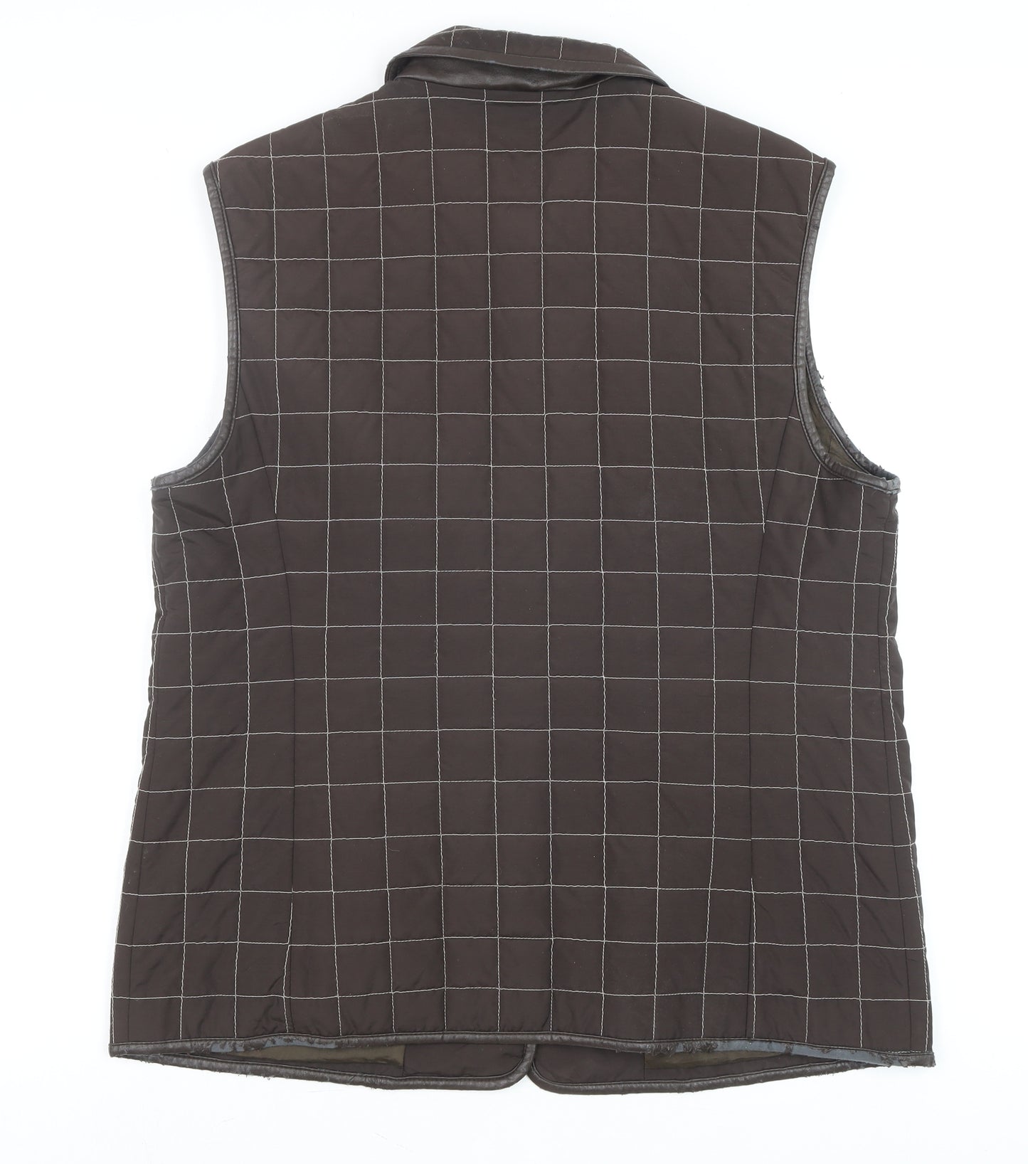 Basler Men’s Brown Quilted Check Waistcoat Size 40 Regular