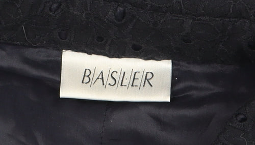 Basler Women Black Cotton Collared Shirt Dress Size 12