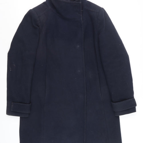 United Colors of Benetton Men's Blue Wool Overcoat Size 42 Regular