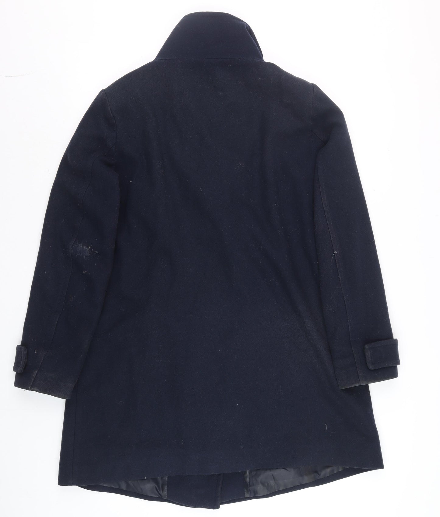 United Colors of Benetton Men's Blue Wool Overcoat Size 42 Regular