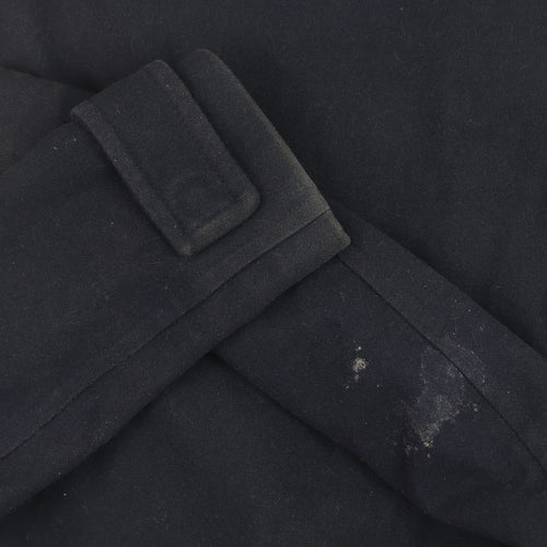 United Colors of Benetton Men's Blue Wool Overcoat Size 42 Regular