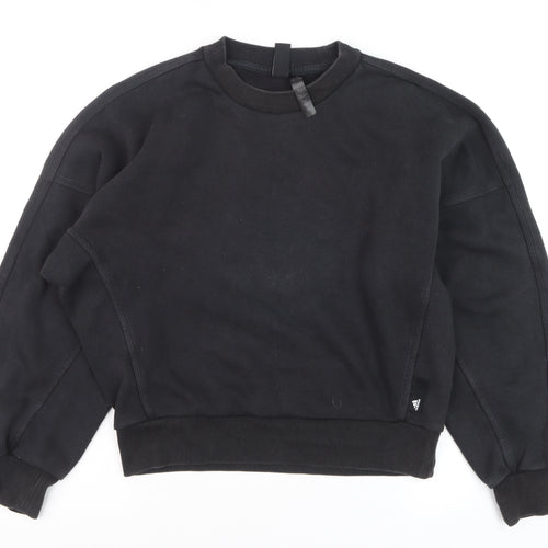 Adidas Mens Black L Pullover Crew Neck Fleece Sweatshirt