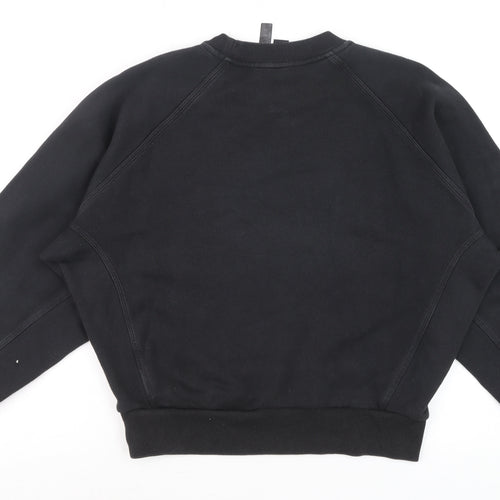 Adidas Mens Black L Pullover Crew Neck Fleece Sweatshirt
