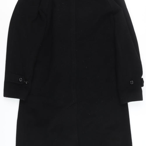 Admyra London Women's Black Wool Long Overcoat Size 16