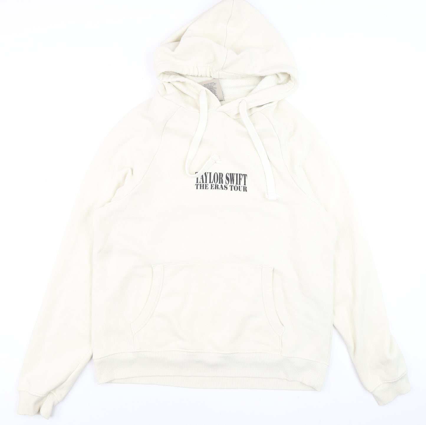 Taylor Swift Eras Tour Women's Beige Pullover Hoodie Size M Cotton Blend