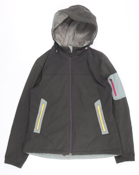 Eddie Bauer Men’s Black L Softshell Hooded Outdoor Jacket