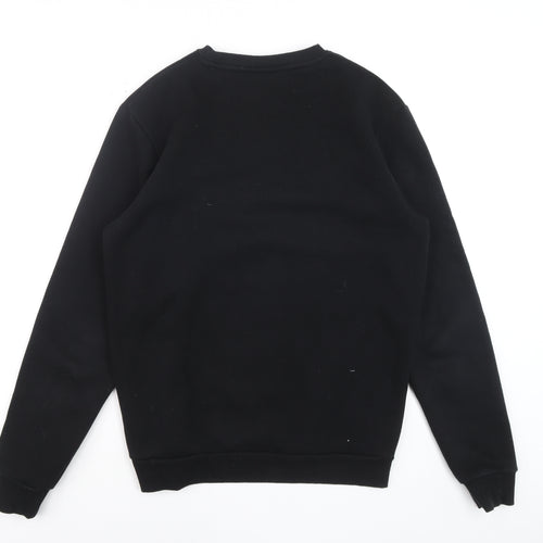 FILA Men's Black Crew Neck Logo Sweatshirt Size S Regular Fit