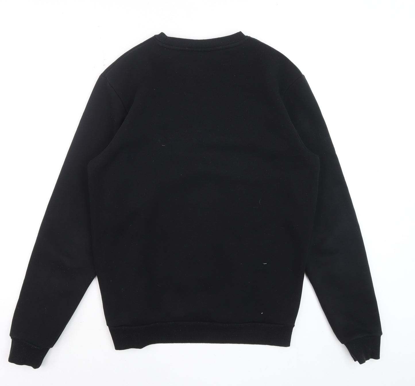 FILA Men's Black Crew Neck Logo Sweatshirt Size S Regular Fit