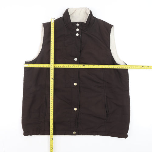 Bonmarché Mens Brown Reversible Quilted Waistcoat Size S