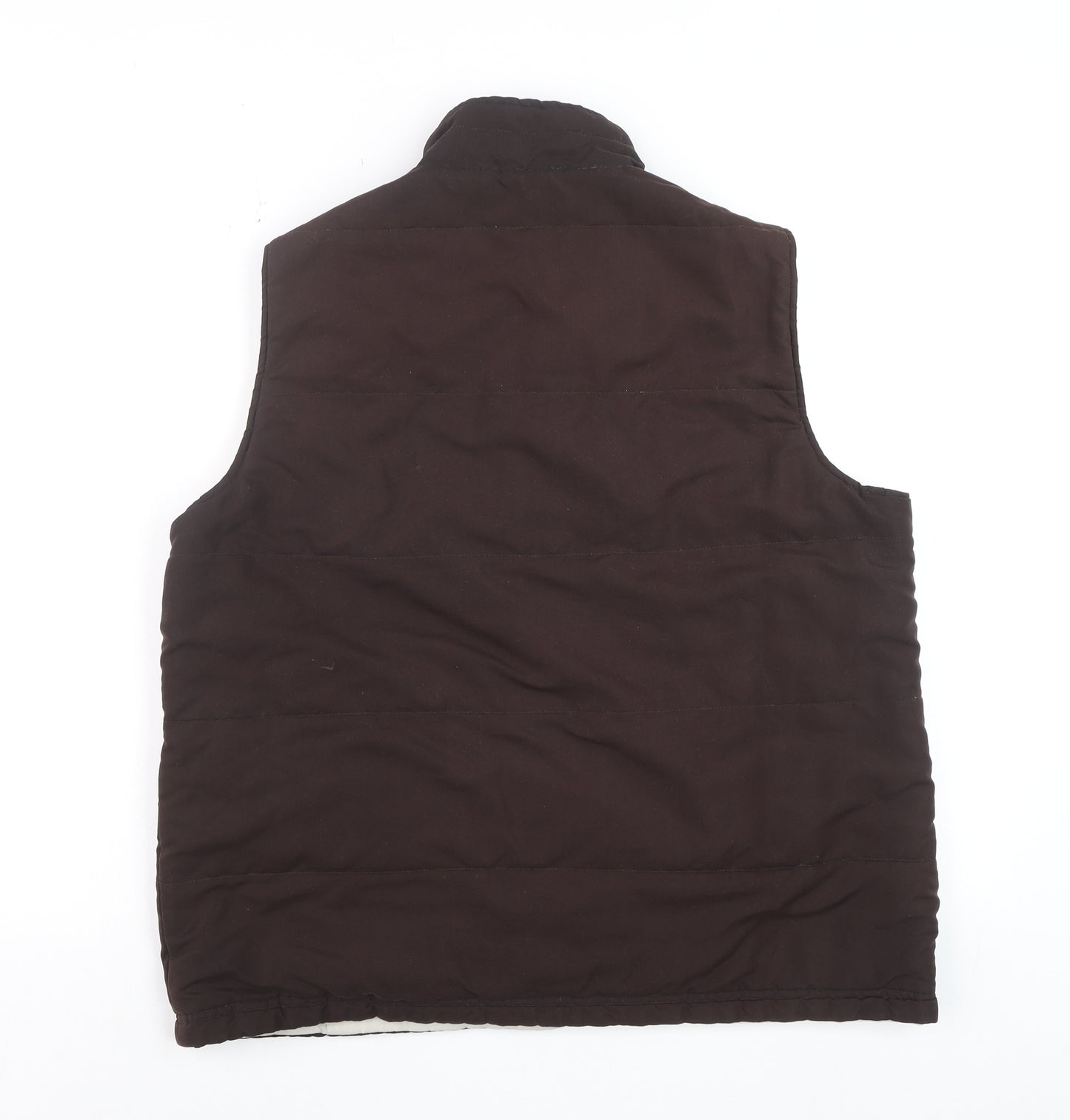 Bonmarché Mens Brown Reversible Quilted Waistcoat Size S