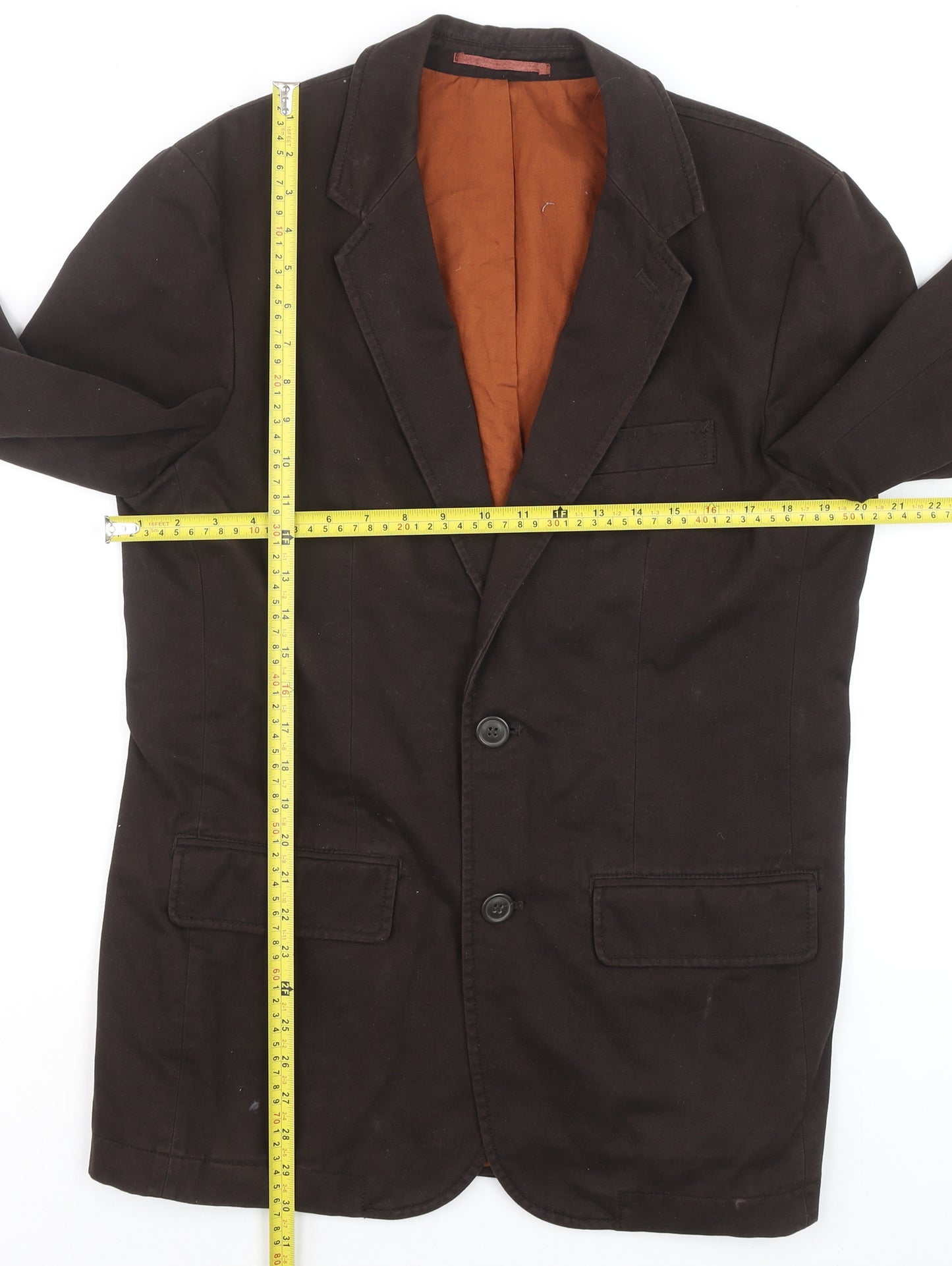 Butler & Webb Mens Brown 38 Blazer Jacket Cotton Lined