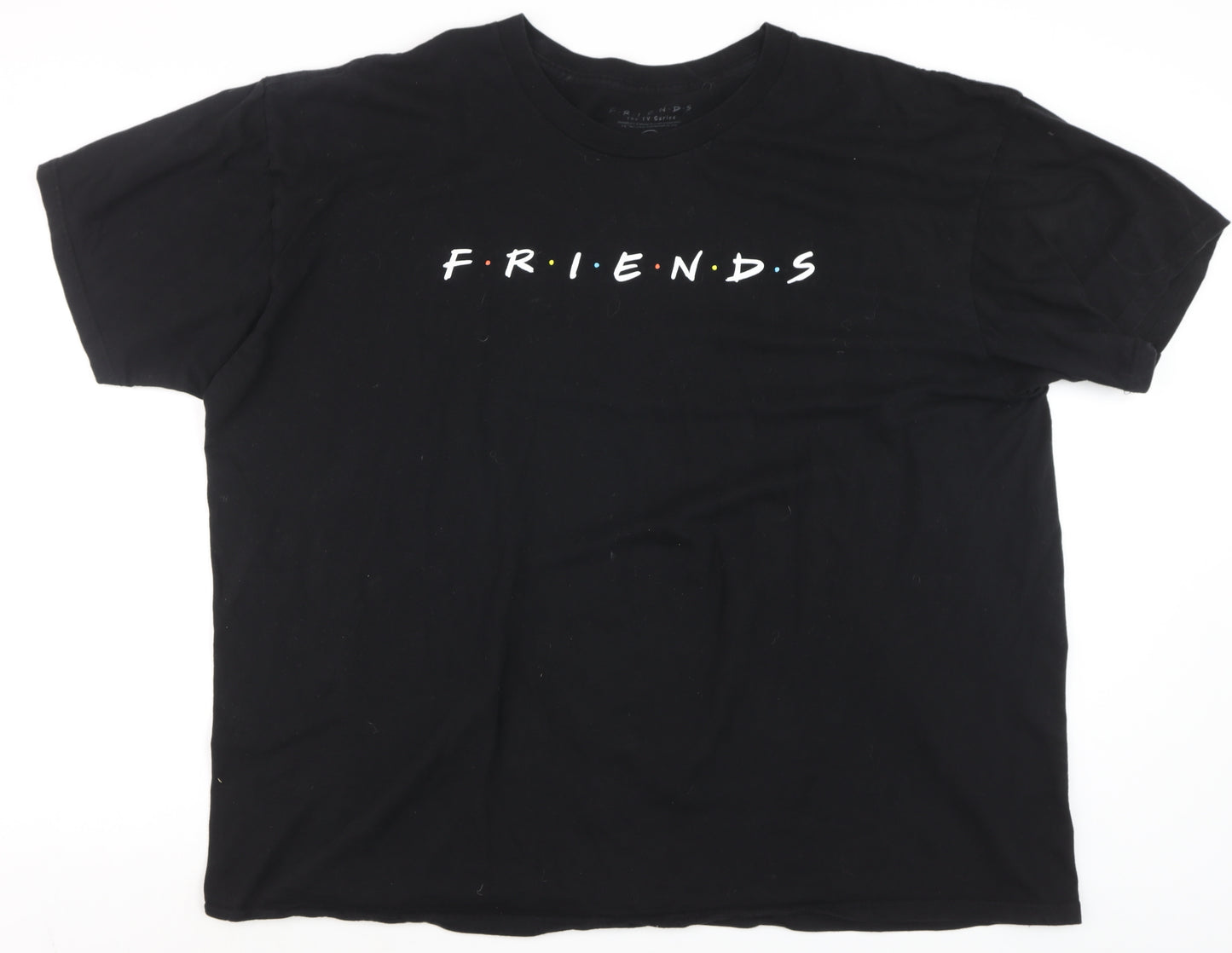Friends TV Series Black Cotton T-Shirt XXL Men's Relaxed Fit