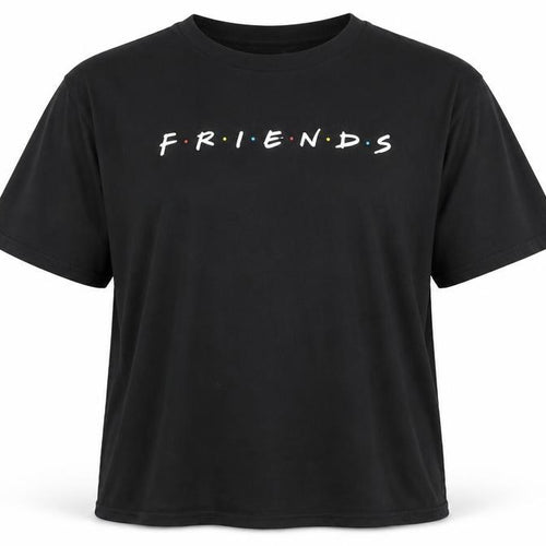 Friends TV Series Black Cotton T-Shirt XXL Men's Relaxed Fit