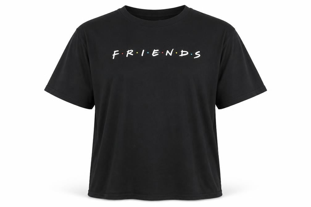 Friends TV Series Black Cotton T-Shirt XXL Men's Relaxed Fit