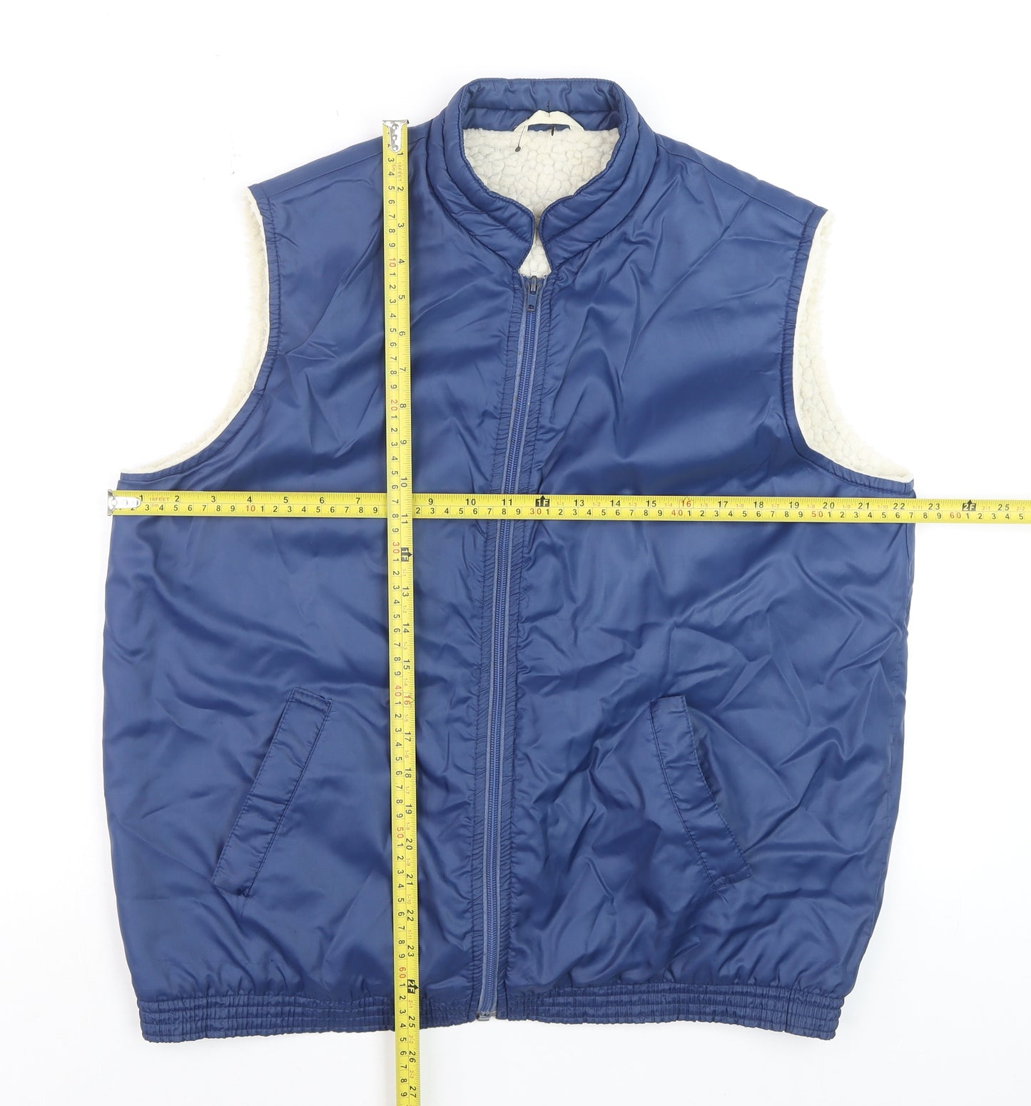 Michael Womens Blue Size 16 Lined Nylon Bodywarmer Waistcoat