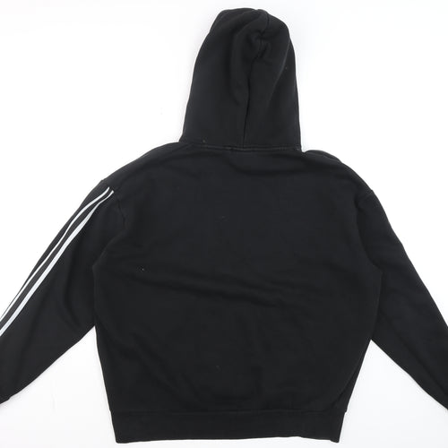 Bershka Men's Black XL Pullover Hoodie Graphic Print Sportswear