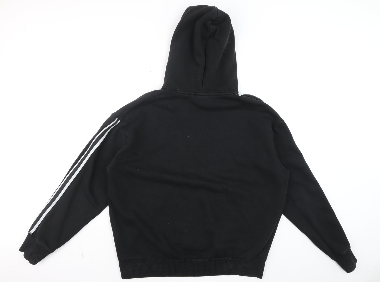 Bershka Men's Black XL Pullover Hoodie Graphic Print Sportswear