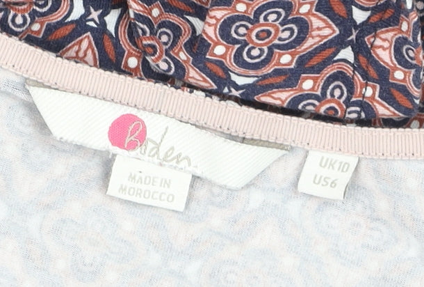 Boden Women's Multicoloured Wrap V-Neck Long Sleeve Blouse Size 10