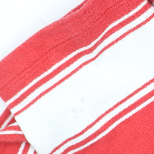 Crew Clothing Company Women’s Red White Striped Long Sleeve Cotton Top Size 12
