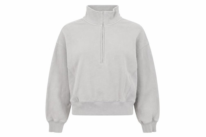 Abercrombie & Fitch Women Grey 1/4 Zip High Neck Sweatshirt XS