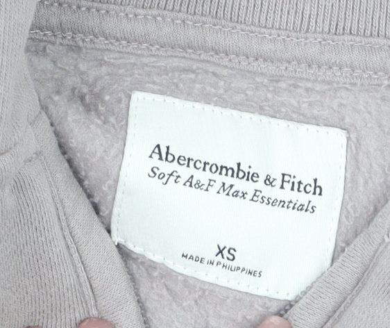 Abercrombie & Fitch Women Grey 1/4 Zip High Neck Sweatshirt XS