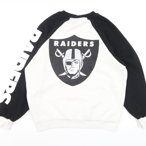Primark NFL Raiders Men's Black White Small Pullover Sweatshirt