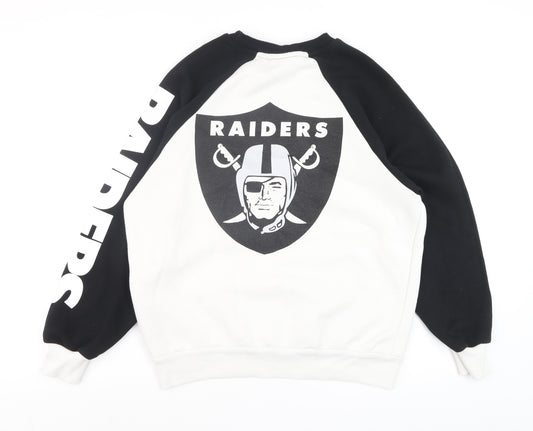 Primark NFL Raiders Men's Black White Small Pullover Sweatshirt