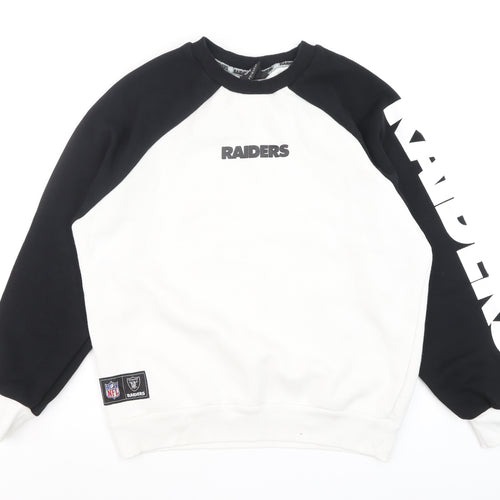 Primark NFL Raiders Men's Black White Small Pullover Sweatshirt