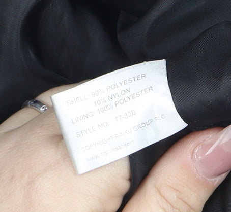 TIGI Wear Women's Black Sleeveless Collared Zip Front Top Size 10