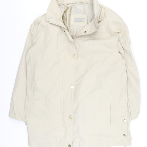 Basler Mens Beige Mid-Length Water Resistant Coat Size M
