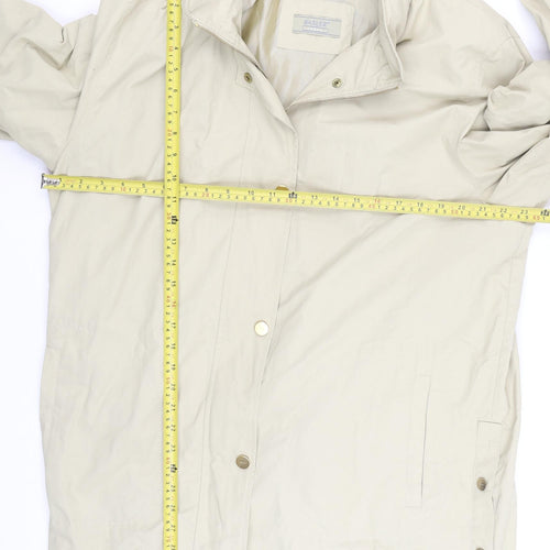 Basler Mens Beige Mid-Length Water Resistant Coat Size M