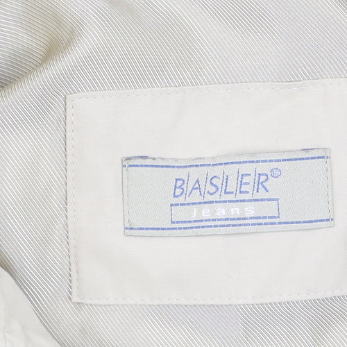 Basler Mens Beige Mid-Length Water Resistant Coat Size M