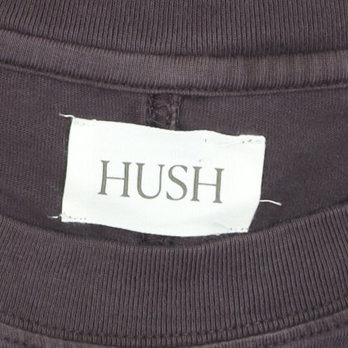 Hush Men’s Brown Long Sleeve Cotton Crew Neck Casual Top Size S