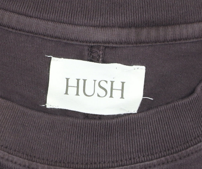 Hush Men’s Brown Long Sleeve Cotton Crew Neck Casual Top Size S