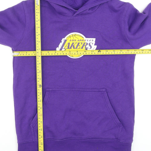 Nike Teens Purple Los Angeles Lakers Pullover Hoodie Size M