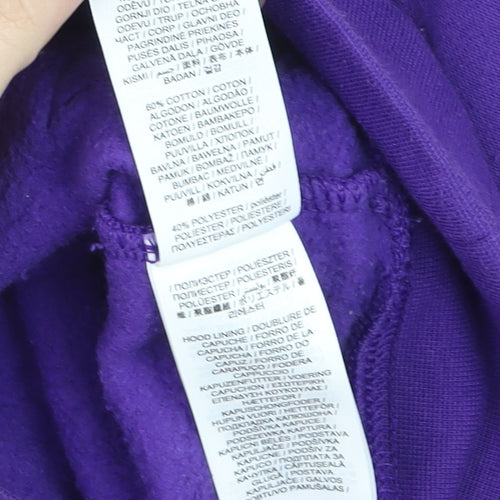 Nike Teens Purple Los Angeles Lakers Pullover Hoodie Size M
