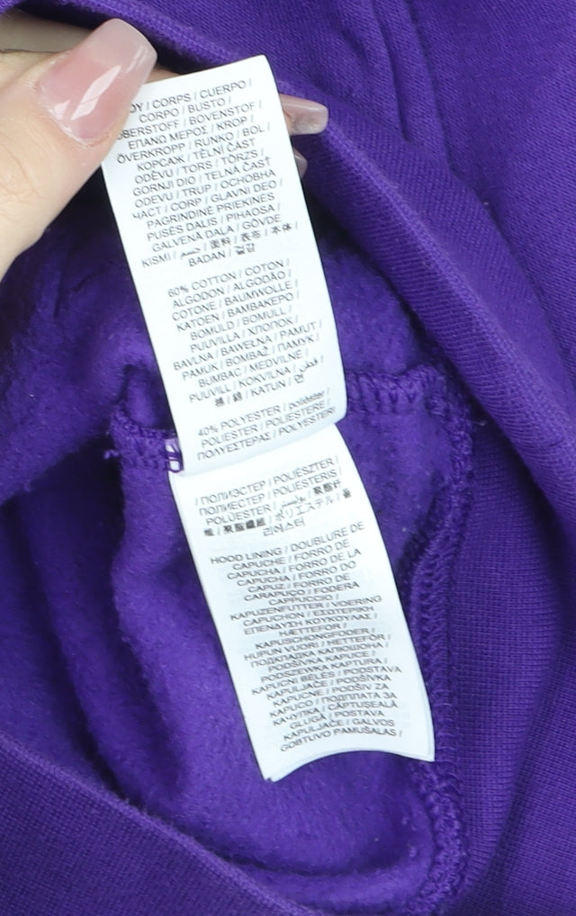 Nike Teens Purple Los Angeles Lakers Pullover Hoodie Size M