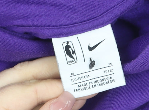 Nike Teens Purple Los Angeles Lakers Pullover Hoodie Size M