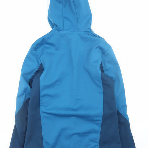 KOKUE Women Blue Softshell Hooded Jacket M Outdoor Windproof