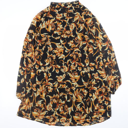 OBJECT Women's Multicoloured Floral V-Neck Fit & Flare Dress UK 6