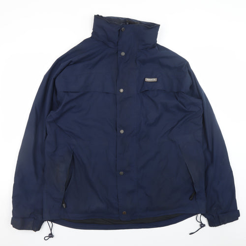 Regatta Men's Blue Waterproof Rain Jacket L Stand-Up Collar Outdoor Coat