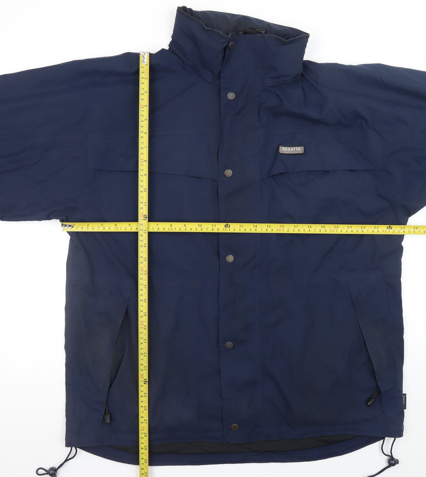Regatta Men's Blue Waterproof Rain Jacket L Stand-Up Collar Outdoor Coat