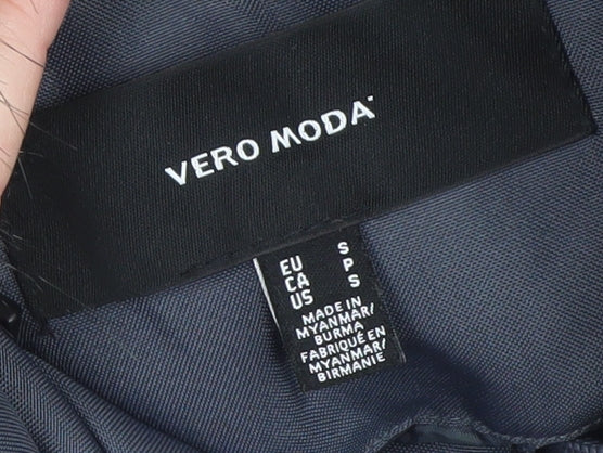 Vero Moda Women’s Blue Faux Fur Hooded Parka Coat Size S