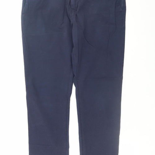 Next Men's Navy Skinny Fit Chino Trousers 34W 29L Cotton Blend