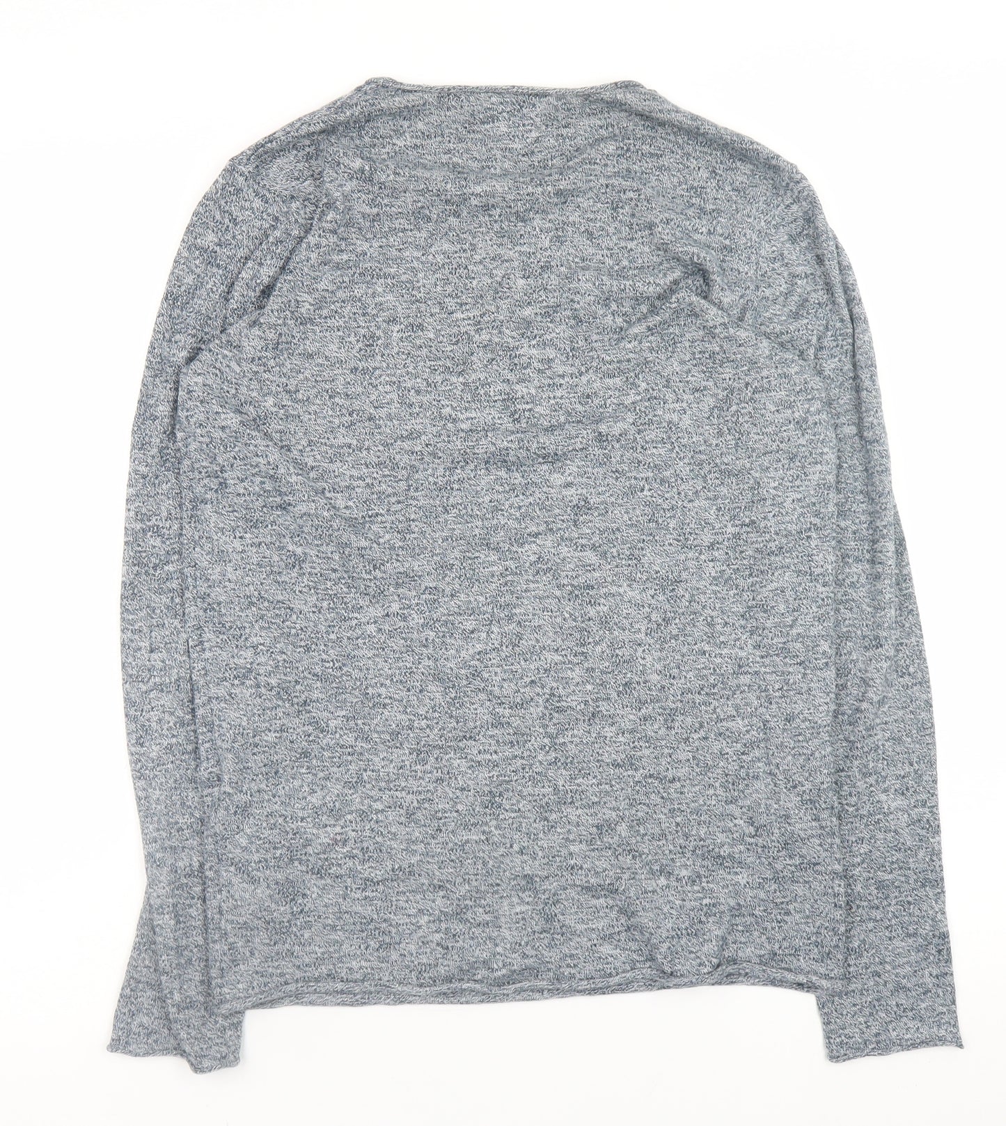 Jack & Jones Men's Grey Long Sleeve Vintage Crew Neck T-Shirt Size S