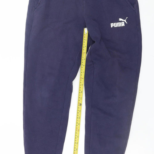 Puma Men's Navy Blue Sweatpants Joggers Small Elastic Waist
