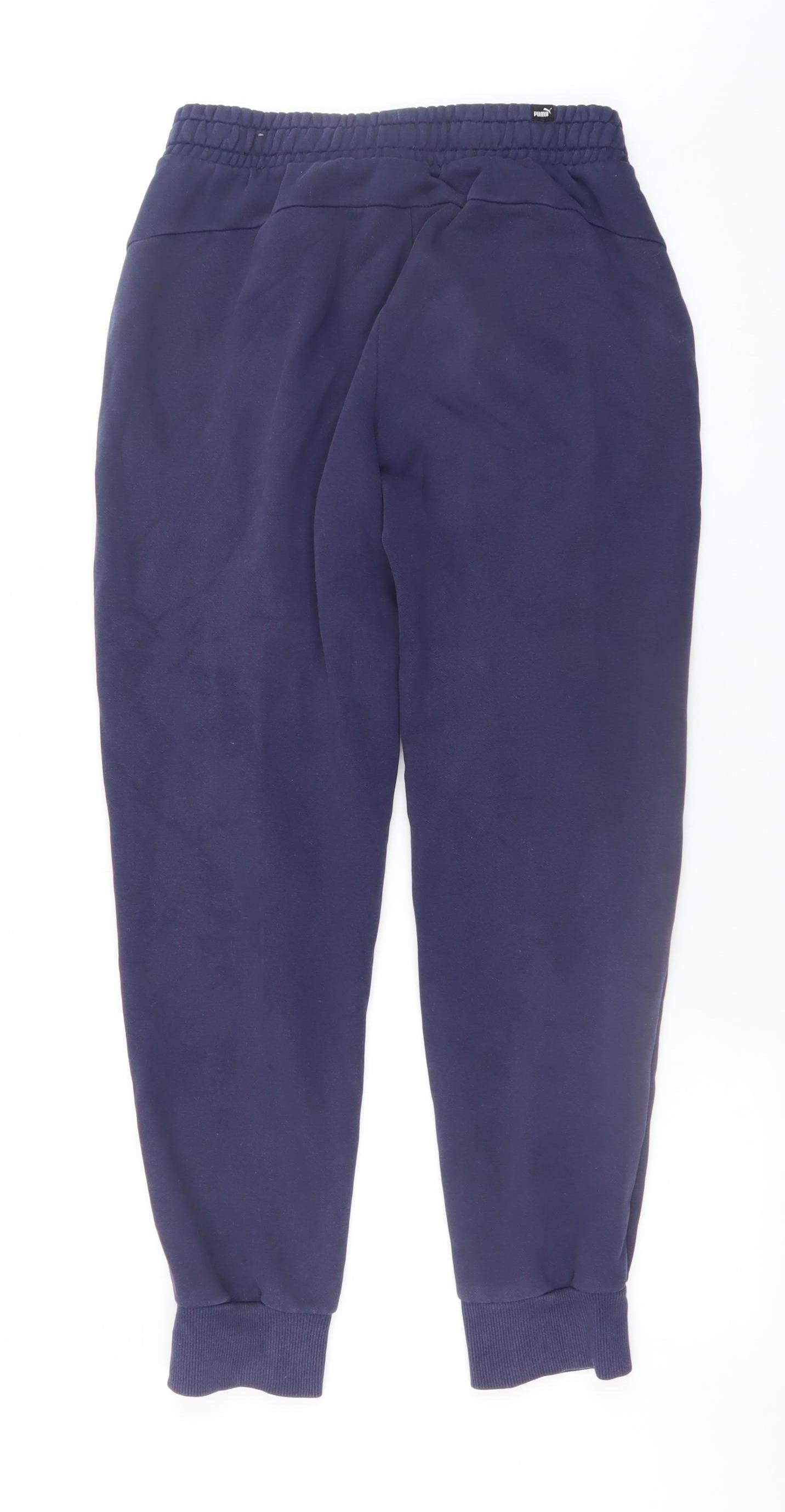 Puma Men's Navy Blue Sweatpants Joggers Small Elastic Waist