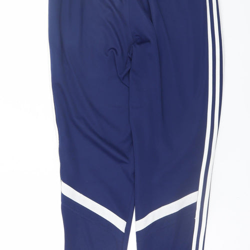 Adidas Men's Blue Tapered Jogger Trousers Size M
