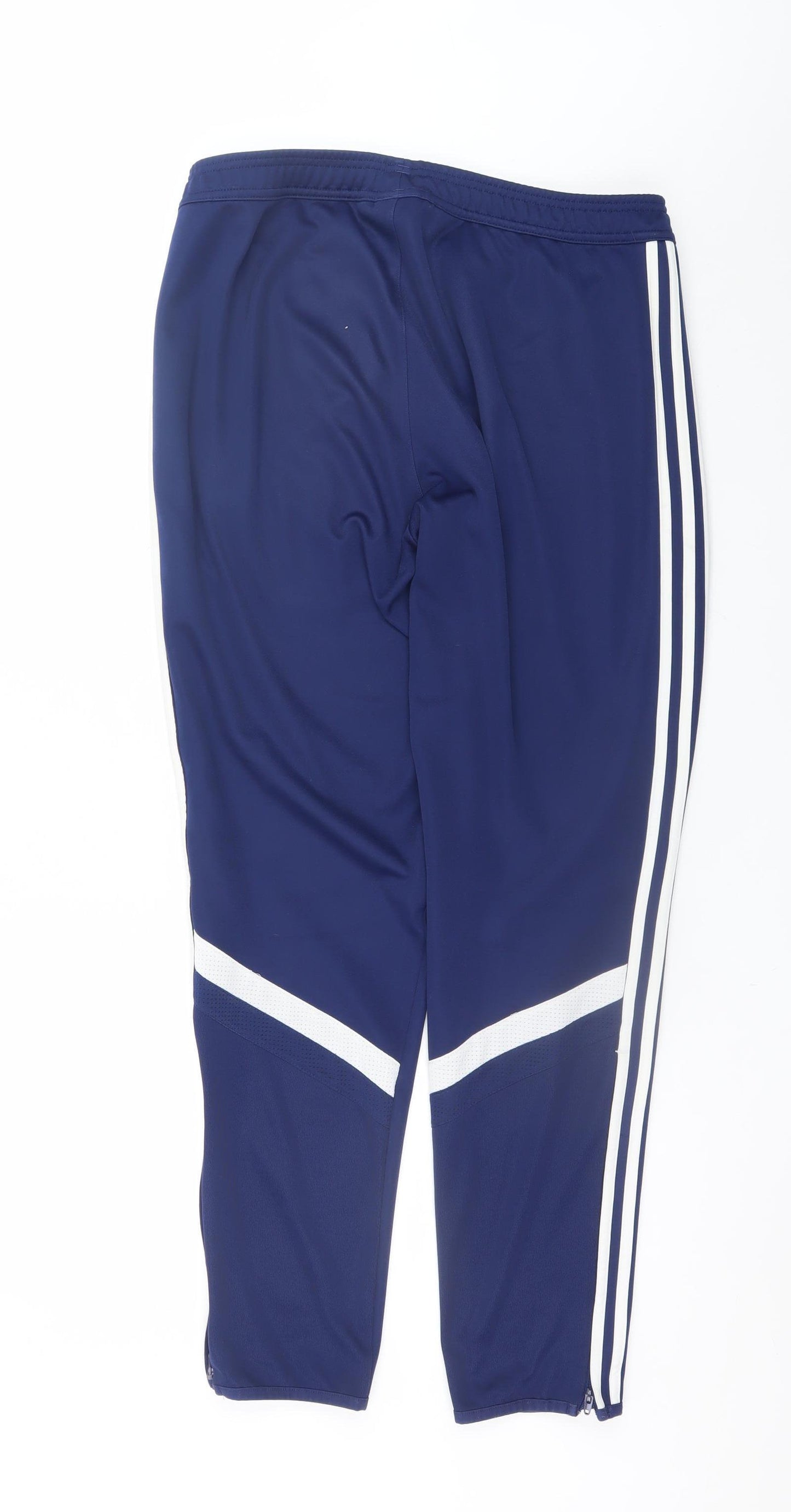 Adidas Men's Blue Tapered Jogger Trousers Size M