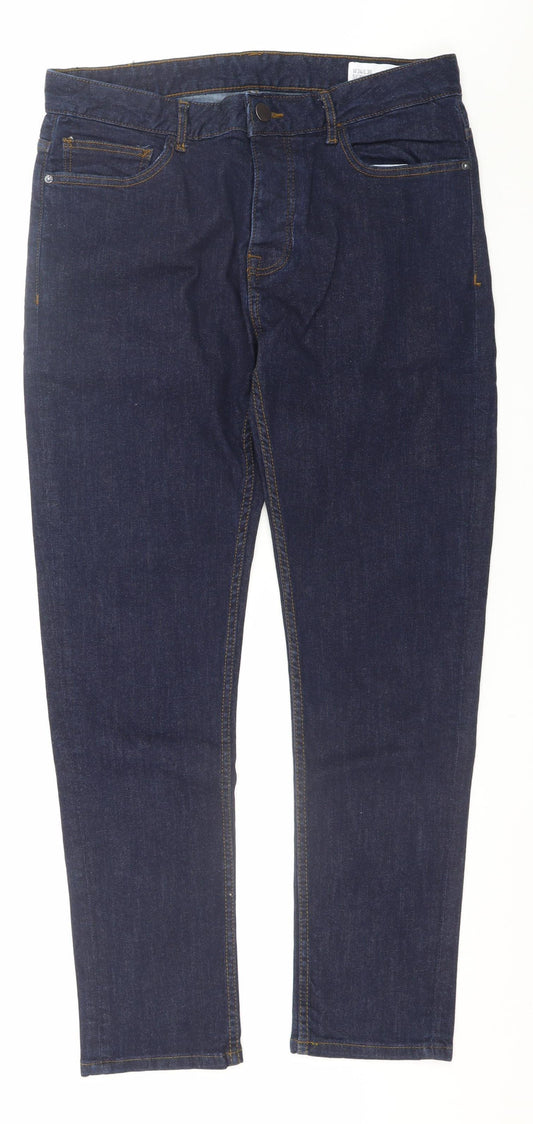 Denim Co Men's Blue Skinny Jeans W34 L30 Stretch Denim